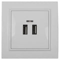 Розетка USB (2 порти) 2A Enzo  білий