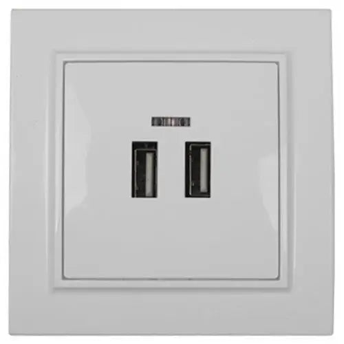 Розетка USB (2 порти) 2A Enzo  білий