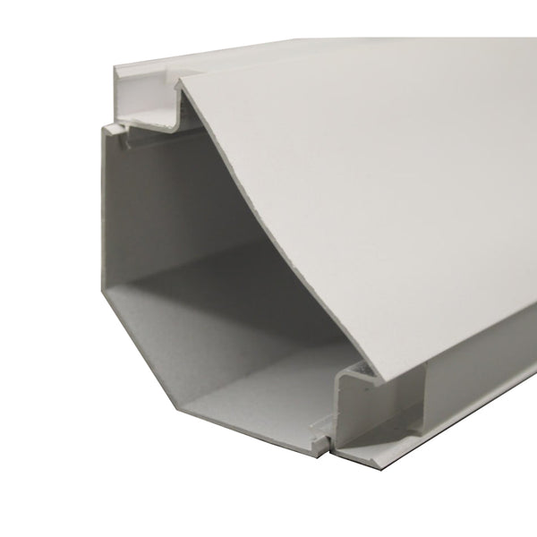 Комплект алюмінієвого профілю та матового розсіювача 2 м 674*674 мм накладний срібний