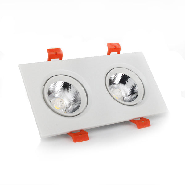 LED світильник стельовий подвійний   5Wx2 4100К кут повороту   45° білий