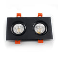 LED світильник стельовий подвійний   5Wx2 4100К кут повороту   45° чорний