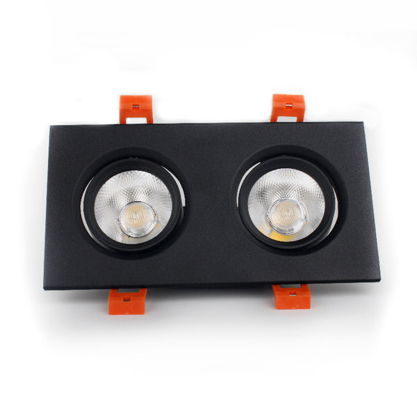 LED світильник стельовий подвійний   5Wx2 4100К кут повороту   45° чорний
