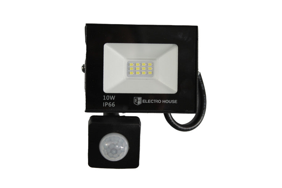 LED прожектор з датчиком руху 10Вт  1000 Лм  6500К   холодний білий  SMD2835