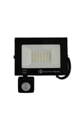 LED прожектор з датчиком руху 30Вт  3000 Лм  6500К   холодний білий  SMD2835