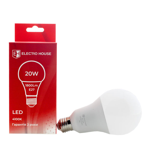 LED лампа A80 20Вт E27  4100К 1800 Лм