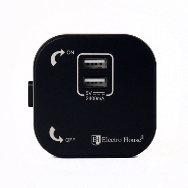 Розетка трекова подвійна USB 2.4 А Unique Elegance Pandora Black