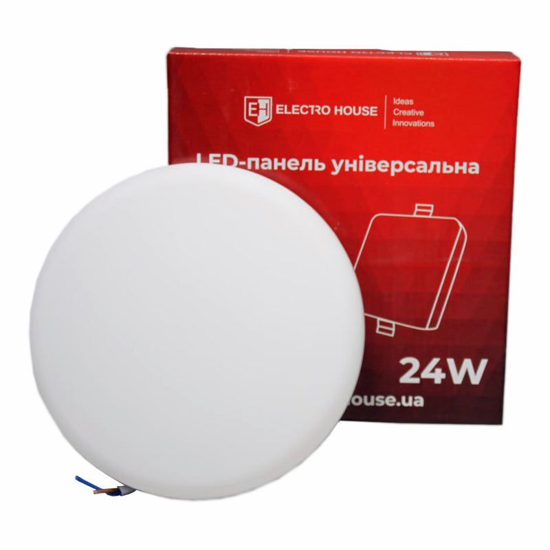 LED панель універсальна кругла Ø170 мм 24Вт нейтральний білий 4000К 2200 Лм