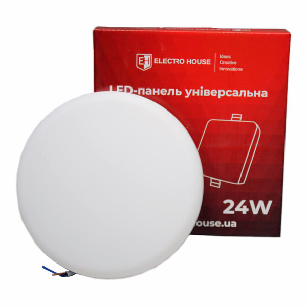 LED панель універсальна кругла Ø170 мм 24Вт нейтральний білий 4000К 2200 Лм