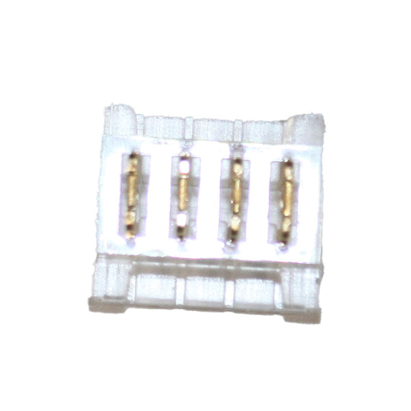 Конектор  прямий 10 мм стрічка-стрічка RGB IP20  прозорий