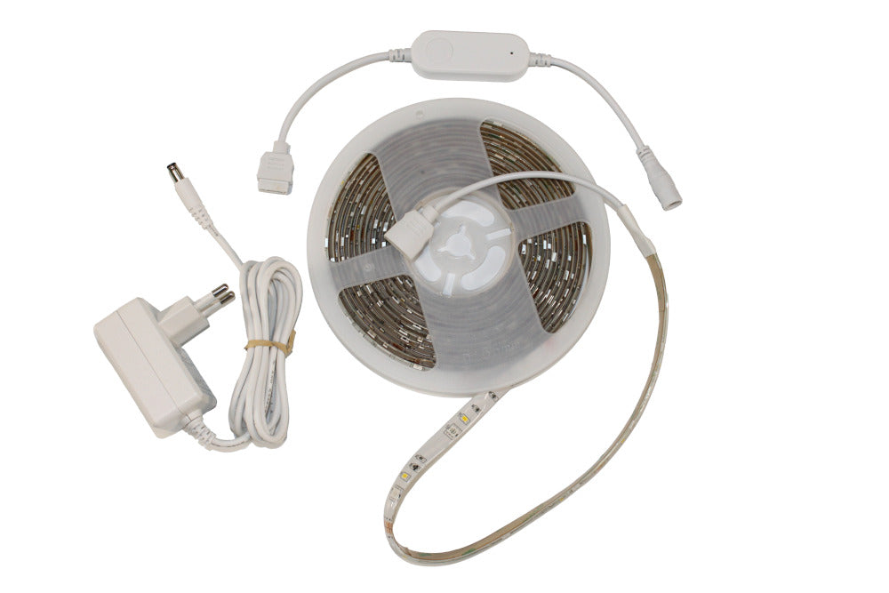 LED стрічка  8Вт 12В RGB+теплий білий  IP65  (smart)
