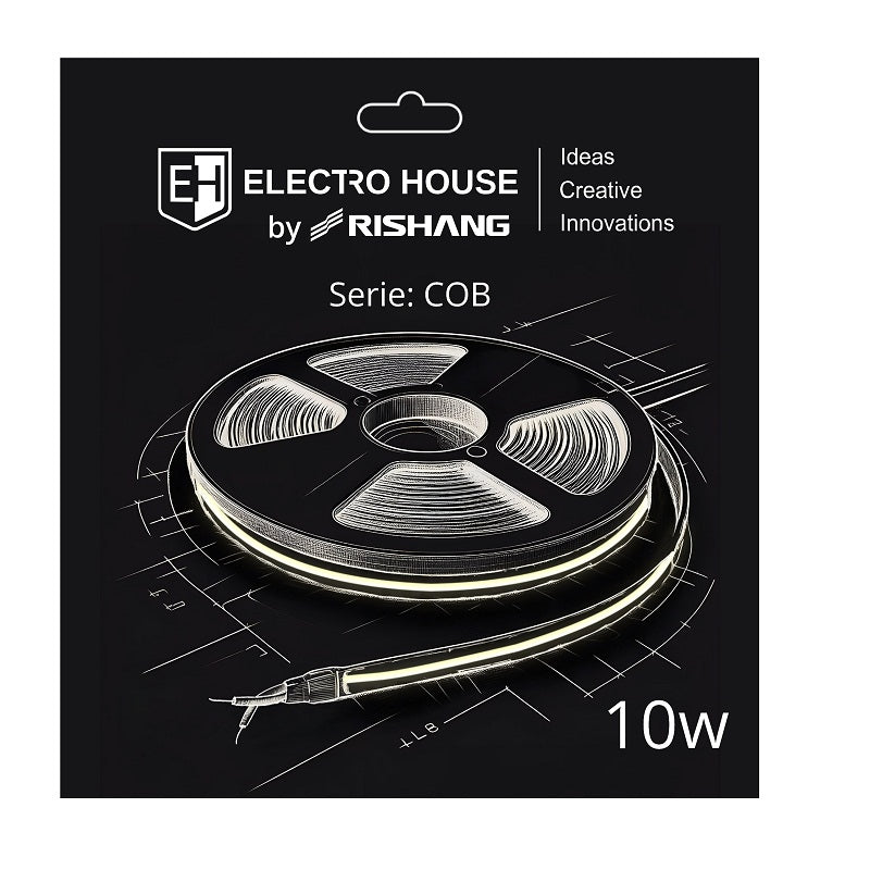 LED стрічка 10Вт 24В COB 320 діодів 950 Лм нейтральний білий 4000К серія COB Electro House by Rishang