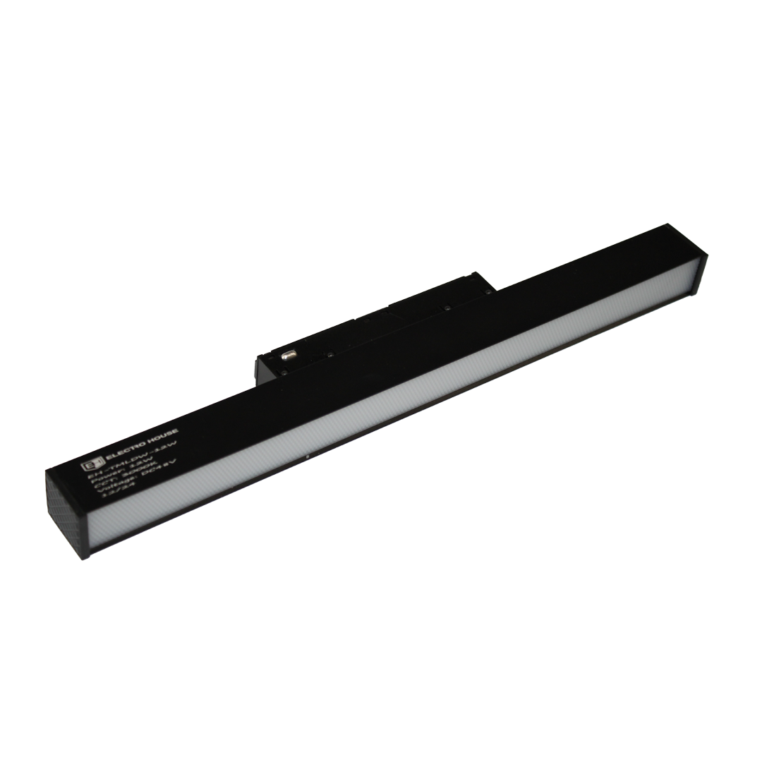 LED світильник трековий магнітний Magnetic Light з розсіювачем 12Вт 3000K 1020 Лм  чорний