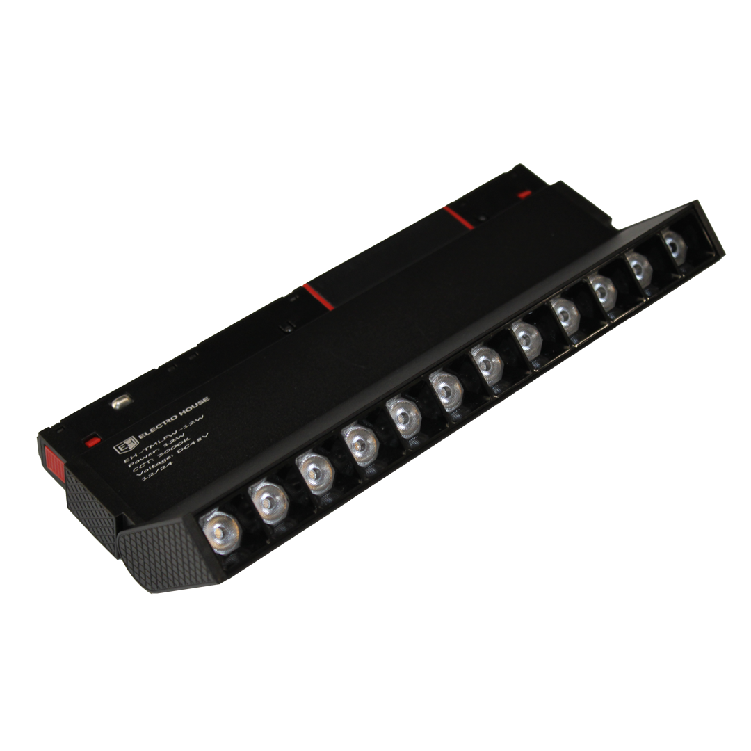 LED світильник трековий магнітний Magnetic Light поворотний 12Вт 3000K 1020 Лм  чорний