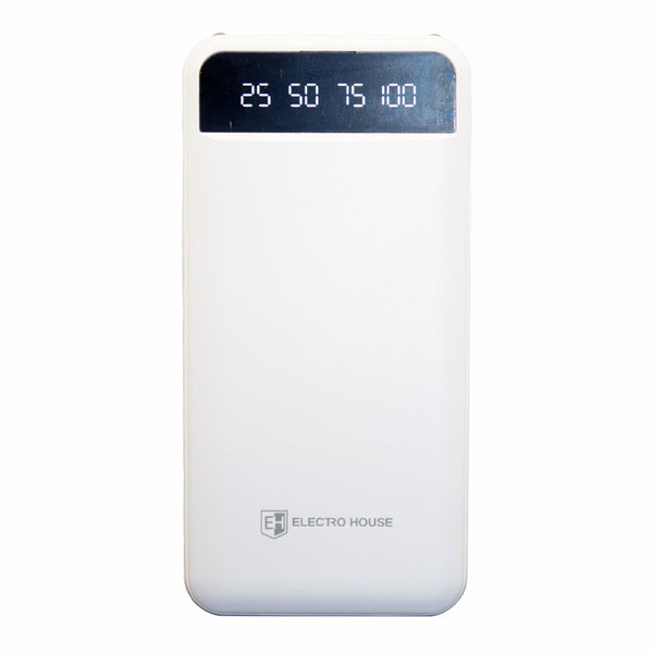 Power Bank 10000 mAh з ліхтариком type-c білий
